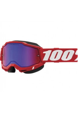 Antiparra ACCURI 2 Snowmobile-Ski/Snowboard- Red - Mirror Red/Blue Lens