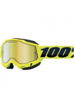 Antiparra ACCURI 2 Snowmobile-Ski/Snowboard-Fluo Yellow - Mirror Gold Lens