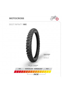 Cubierta Motocross Borilli B007 Infinity MX 80/100-21