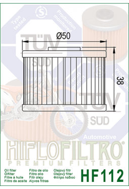 Filtro aceite HIFLOFILTER HF112 XR250/400 KXF450 TRX200/250 TORNADO