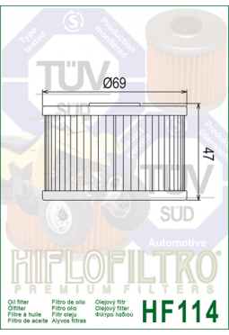 Filtro aceite HIFLOFILTER HF114 TRX 420/500 FOREMAN