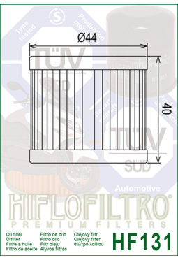 Filtro aceite HIFLOFILTER HF131 BETA 200 Suzuki DR 100/125 