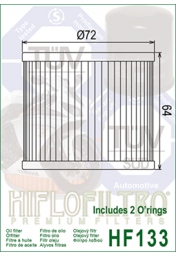 Filtro aceite HIFLOFILTER HF133 GS500/BANDIT400