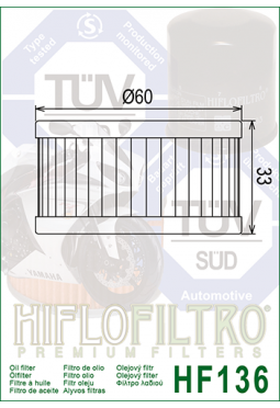 Filtro aceite HIFLOFILTER HF136 DR250/350 90/99