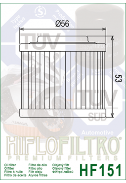 Filtro aceite HIFLOFILTER HF151 BMW 650 GS/DAKAR