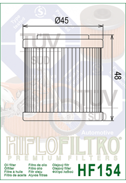 Filtro aceite HIFLOFILTER HF154 HUSQVARNA 400/410/570/610 TE/TC