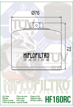 FILTRO ACEITE HIFLOFILTRO BMW F650/700/750/800/850 13/18 S1000 K1200 R1200 K 1300 