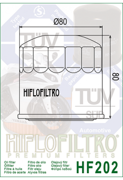 Filtro aceite HIFLOFILTER HF202 VULCAN 750 91-00