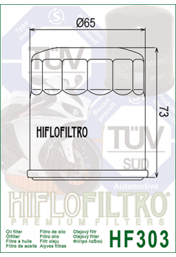 Filtro aceite HIFLOFILTER HF303 CBR600 TRANSLAP VULCAN500 AFRICA TWIN