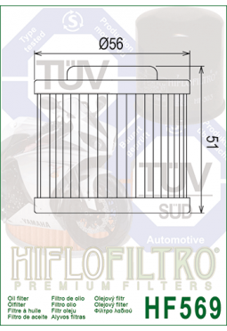 FILTRO ACEITE HIFLOFILTRO AUGUSTA STRADALE 800