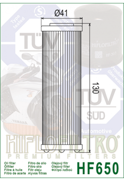 Filtro aceite HIFLOFILTER HF650 KTM 450/505 SX ATV 09/11