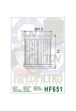 Filtro aceite HIFLOFILTER HF651 KTM 690 07-19