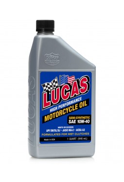 Aceite Semi Sintético SAE 10W-40 para motos de alto rendimiento Lucas Oil