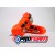 Juego de Zunchos PROTEAM MX Naranja Fluo 2.5cm x 1.42 metros