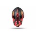 Casco Ufo Intrepid Negro - Naranja - Rojo